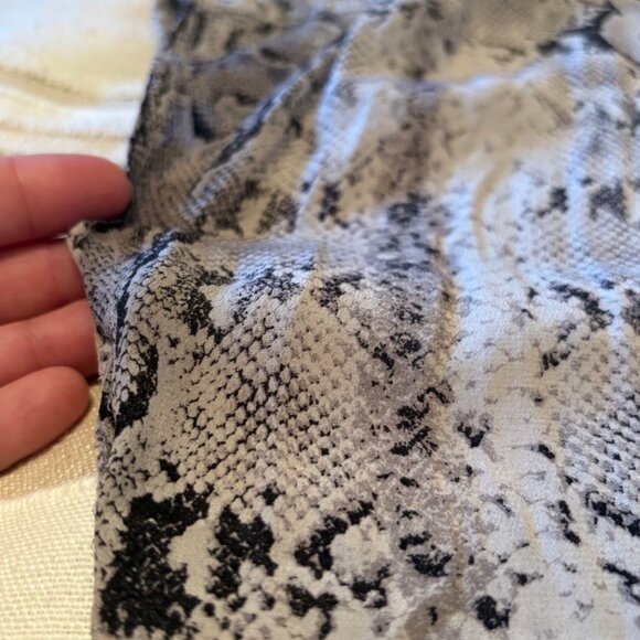 Joie Silk Snake Print Sheath Dress – Black/Grey, Size S, Snap Belt - Picture 3 of 7